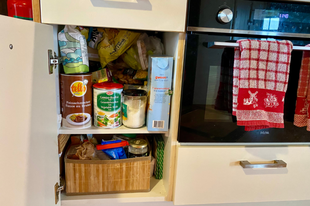 Little pantry with all kinds of foods